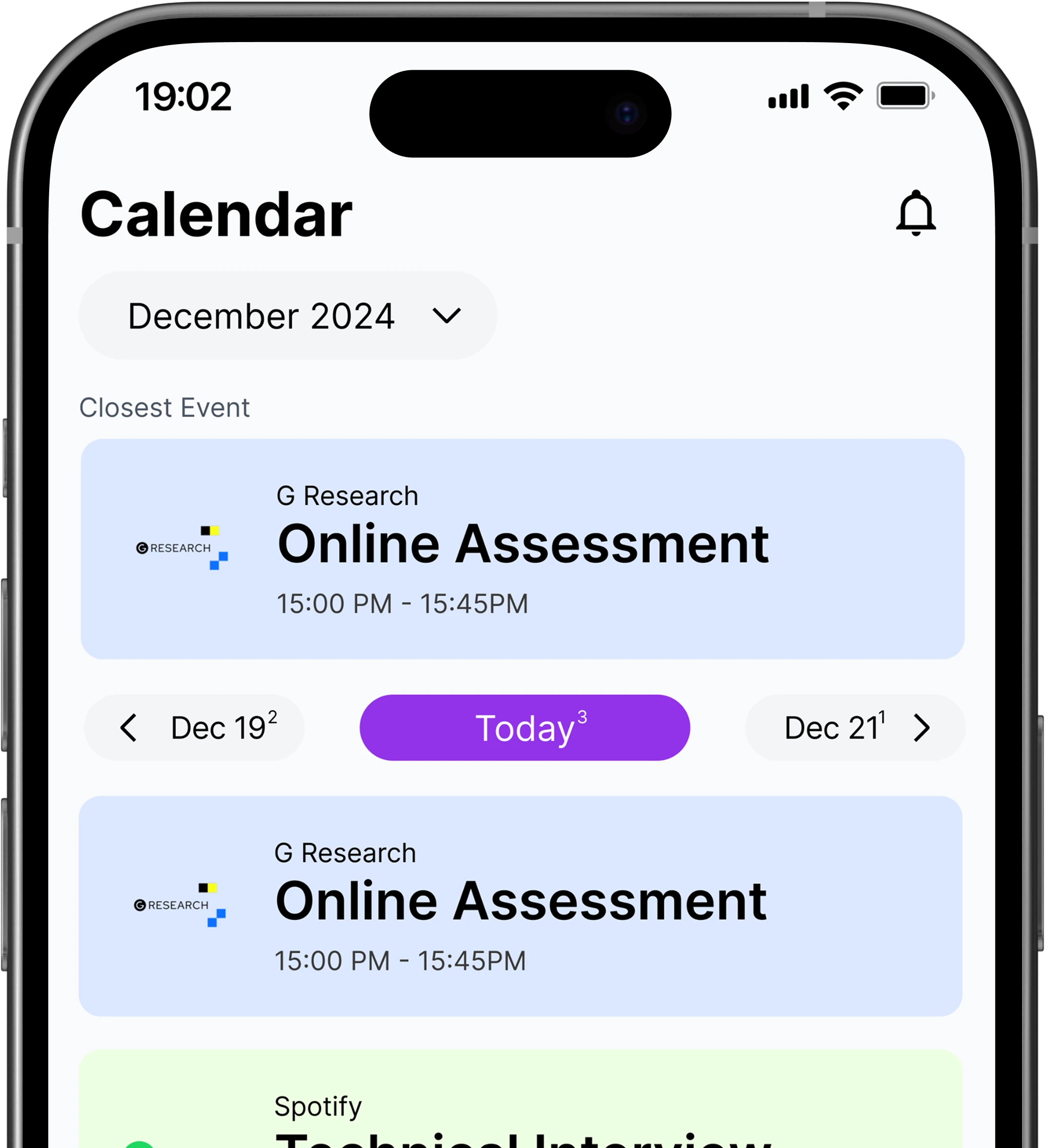 Calendar Feature